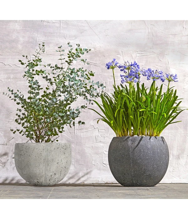 Dehner Polystone-Topf Kapstadt, Rund, Grau 5 Dehner Polystone-Topf Kapstadt, Rund, Grau – Bild 4