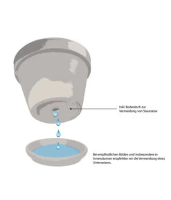 Scheurich Kunststoff-Topf Riva, Rund -Gartenbedarf Angebote WE IG 001 TopfMitBodenloch